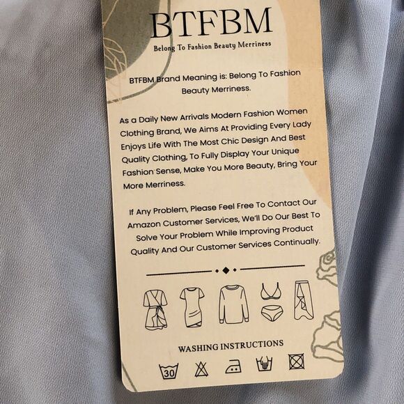 Baby Blue boho peasant long sleeve dress - Picture 11 of 16